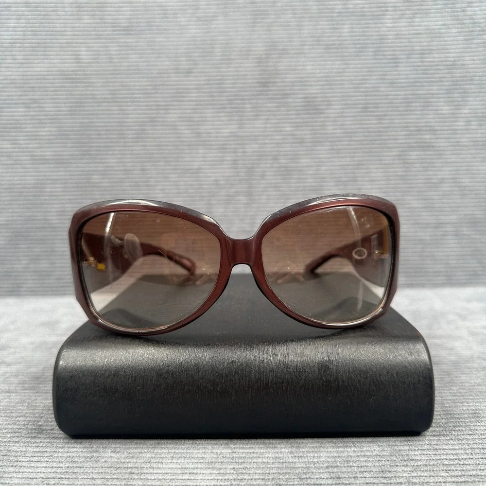 Marc Jacobs Burgundy Y2k Oversized Square Sunglasses Gold Logo MMJ 096/S